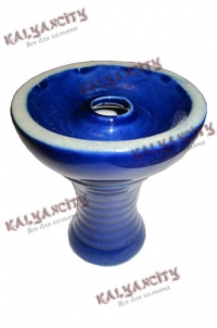 Чашка керамическая для курительных камней (внешняя) синяя